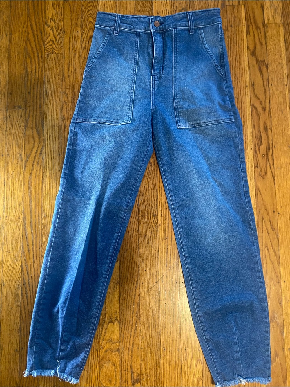 Rimmel London Blue Denim Jeans with Copper Button